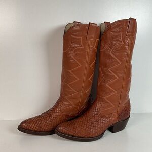 Vintage Anaconda Snakeskin Cowboy Boots | Exotic | Customized | Men’s 10.5